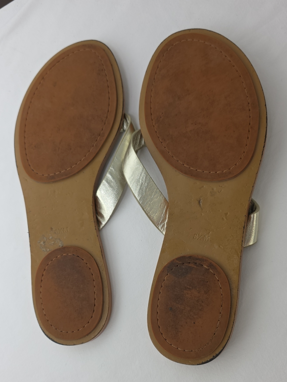 Tory Burch Manon Thong Sandal Spark Gold Size 8.5 B - Picture 11 of 12